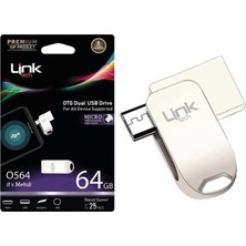 LİNK O564 Premium Dual 64GB Micro USB Otg Flash Bellek