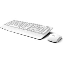 Turbox Workeys Office USB Kablosuz 2.4ghz Beyaz Multimedya Standart Q Kablosuz Klavye ve Mouse