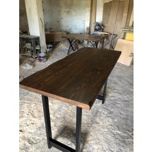 Bintaş Mobilya Doğal Kütük Ağaç Bar Masası Modelleri 60X160.CM