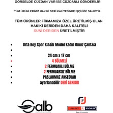 Just Polo Orta Boy Spor Klasik Model Kadın Omuz Çantası 24 cm * 17 cm 4019 Siyah