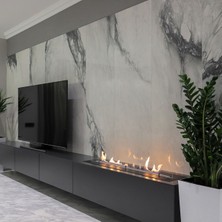 SS Concept Bacasız Şömine, Bioethanol Burner 60CM , Sıvı Yakıtlı, Kokusuz ve Dumansız Alev Keyfi, Mimari Proje