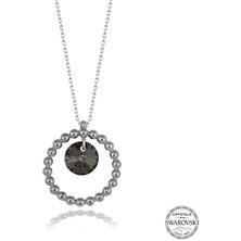 Lucky Life Swarovski Crystal Taşlı Halka 925 Ayar Gümüş Kadın Kolye