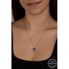 Lucky Life Swarovski Crystal Taşlı Halka 925 Ayar Gümüş Kadın Kolye