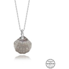 Lucky Life Swarovski Crystal Taşlı Deniz Kabuğu 925 Ayar Gümüş Kadın Kolye