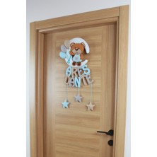 Renkli Hayallerim Ares Dante İsimli Aydede Ayıcık Bebek ve Hastane Odası Kapı Süsü