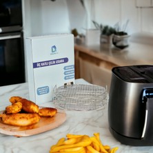 Dolphfin Philips Air Fryer Xxl Uyumlu Üç Katlı Fritöz Izgarası 304 Paslanmaz Çelik