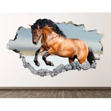 Kt Grup Muhteşem At Full Hd Baskı 3D Modern Duvar Sticker