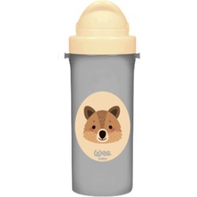 Wee Baby Friends Pipetli Bardak Gri Tilki 300 ml