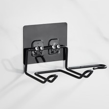 Buffer Buffer® Fön Makine Askısı Siyah Yapışkanlı Fön Makine Tutucu