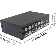 Galaxxy Port Av Anahtarı Rca Switcher 4'ü 1 Arada Kompozit Video L/r DVD Stb Oyun Konsolları Için Ses Seçici Kutusu (Yurt Dışından)