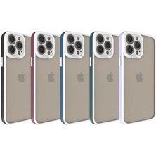 HEPTEKİLETİŞİM Apple iPhone 13 Pro Max Kapak Mat Yüzeyli Kamera Korumalı Renkli Silikon Kılıf (Mima)