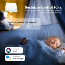 Fonri Akıllı Led Ampul 4'lü Set, 9w-titreşimsiz, 16.7 Milyon Renk, Sesli Kontrol, 2 Yıl Garantili