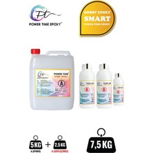 Power Time Epoxy 7.5 kg Hobby Epoxy Smart/ Hobi Epoksi Reçine Şeffaf Ince Döküm