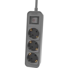 Philips CHP2134G 3 Ac Outlets - Çocuk Korumalı Priz 1.5 m - Siyah CHP2134G/62