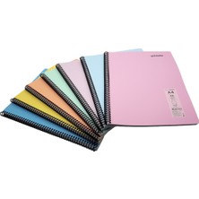 Umur My Note A4 96 Yaprak Çizgili  Spiralli Flex Pastel Defter (4 Adet)