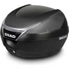 Shad Sh-34 Motosiklet Arka Çanta Siyah Carbon