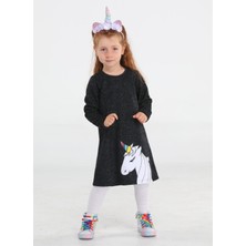 Casabony Princess Unicorn Laci Simli Kız Elbise