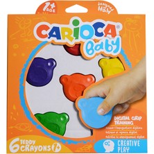 Carioca Teddy Şekilli Mum Boya ve Carioca Baby Marker 2 Adet Boyama Seti