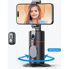 Torima P02 Profesyonel 360 Derece Gimbal Öz Çekim Telefon Sabitleyici Video Çekimi Siyah