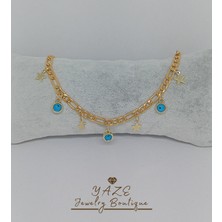 Yaze Jewelry Nazar Boncuklu ve Yıldızlı Şanş Kolyesi