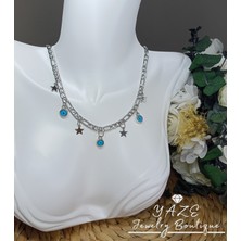 Yaze Jewelry Nazar Boncuklu ve Yıldızlı Şanş Kolyesi