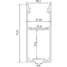 TekwaT Lineer Sıva Üstü -Sarkıt 3CMX120CM