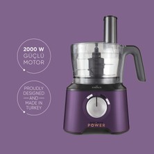 Karaca Mastermaid Power Multifunctional 10 İn 1 Grape Purple Mutfak Robotu, Blender Seti 2000w