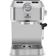 Karaca Coffee Art 1101 Süt Köpürtücülü, 20 Bar Basınçlı, Espresso, Latte, Cappuccino, Americano Makinesi 1,5l Inox