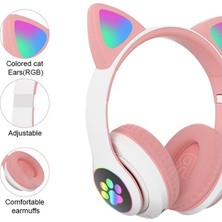 KTGQ Rgb Cat Kulak Içi Kulaklıklar Bluetooth 5.0 Bas Gürültüsü (Yurt Dışından)