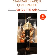 Adem Ermiş Kuruyemiş Kına Düğün Nişan Karışık Çerez Paketi  50 gr x 100 Adet