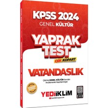 Yediiklim Yayınları 2024 KPSS Genel Kültür Vatandaşlık Çek Kopart Yaprak Test