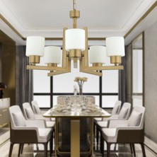 Apliqa Torqu 5 Li Eskitme Boyalı Çift Camlı Modern Genç Odası Yatak Odası Salon Avize