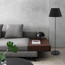 Apliqa Flora Tekli Siyah Şapkalı Siyah Dekoratif Modern Tasarım Retro Salon Lambader