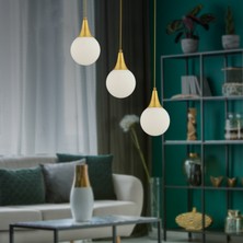 Apliqa Damla 3 Lü Sıralı Eskitme Modern Sarkıt Mutfak Oturma Odası Salon Sarkıt Avize