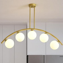 Apliqa Fralde 5 Li Gold Modern Mutfak Cafe Restoran için Uygun Retro Salon Avize