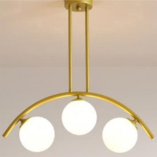 Apliqa Fralde 3 Lü Gold Modern Mutfak Cafe Restoran için Uygun Retro Salon Avize