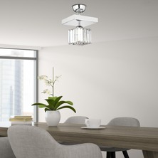 Apliqa RİVİA KROM KAPLAMA PLAFONYER TAŞLI SALON AVİZE