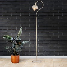 Apliqa Angora Beyaz Silme Dekoratif Tasarım Retro Modern Metal Lambader