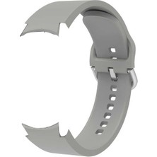 Case Street Samsung Galaxy Watch 6 Classic 43MM Kordon Model Uyumlu Kançalı Silikon Krd 50 Gri