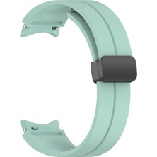 Case Street Casestreet Samsung Galaxy Watch 6 Classic 47MM Kordon Silikon Mıknatıslı Ayarlanabilir HS19 Bebek Mavisi