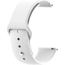 Case Street Casestreet Samsung Galaxy Watch 6 Classic 43MM Kordon Mat Klasik Silikon Krd 11 Beyaz