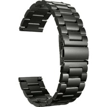 Dlrcase Samsung Galaxy Watch 6 Classic 43MM Kordon Metal Sıralı Kordon Krd 04 Siyah