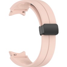 Dlrcase Samsung Galaxy Watch 6 Classic 43MM Kordon Silikon Mıknatıslı Ayarlanabilir HS19 Bronz