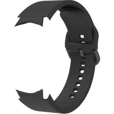 Dlrcase Samsung Galaxy Watch 6 Classic 43MM Kordon Model Uyumlu Kançalı Silikon Krd 50 Siyah