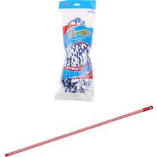 Elmop PM01 Yedek Pamuklu Mikrofiber Islak Vidalı Ipli Mop Paspas Takımı - 1 Adet