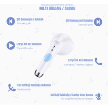 Usams USAMS-IA04 IOS/Android Uyumlu BT5.0 TWS Bluetooth Kulaklık-Beyaz