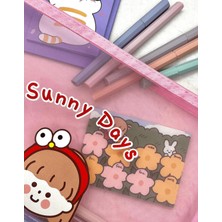 Kağıt Gemi Dükkan Sunny Days Pembe Şeffaf File Çanta / Kalem Kutu / Toparlayıcı