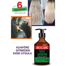 Biocure Kıvırcık Dalgalı ve Hacimli Saçlar Için Saç Düzleştirici Keratin Bakımı Brezilya Fönü 500ml x 2 adet