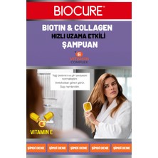 Biocure Biotin & Collagen + E Vitamin Kompleks, Yıpranmış, Zayıf Ve Cansız Saçlar Için Bakım Şampuanı