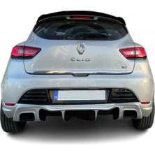 Paşa Tuning Renault Clio 4 (2012-2019) Rs Style Egzoz Görünümlü Arka Tampon Eki - Difüzör (Plastik)